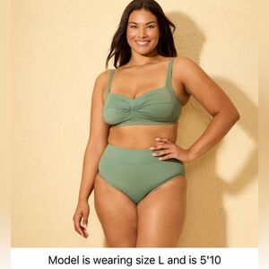 Women’s smoothing banded high waist full coverage bikini bottom